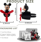 2Pcs Car Air Fresheners Cute Cartoon Mouse Pilot Men Women Car Perfume Rotating Propeller Automotive Air Outlet Fan Creative Diffuser Car Decoration (M.ickey+M.innie)