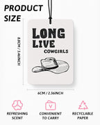 Boho Neutral Western Car Air Freshener 4 Pcs Coconut Scented, Country Southwest Cowgirl Car Accessories Mirror Decor for Women, Western Hanging Air Freshener for Cars Closet Drawer Books