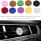 2PCS 30mm Car Diffuser Vent Clips, Tree of Life Aromatherapy Essential Oil Diffuser Locket with 12 Felt Pads, Stainless Steel Car Diffuser Locket Air Freshener (Style 2)