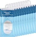 Moisture Absorbing Hanger Bag Fragrance Free - 10-Pack - 9.8 oz Hanging Dehumidifying Packs for Home, Kitchen, Bedroom, Bathroom, Closet, Rooms, Cars