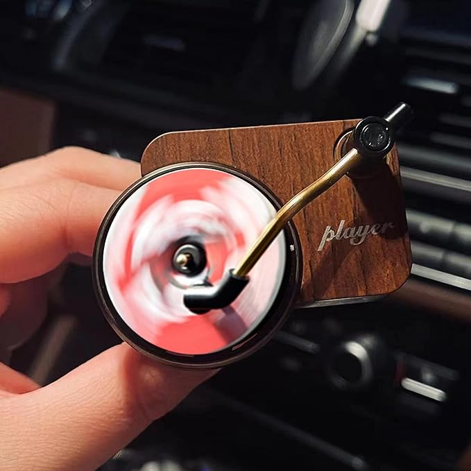 Car Air Freshener Vent Clips 20pcs Vintage Record Player Album Cover Air Freshener, Spinning Record Design Car Decoration,Gift for Music Lovers