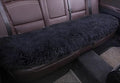 Winter Warmth: Universal Sheepskin Seat Cushion Cover - Natural Wool, for Cars, Trucks, SUVs & Vans - Cozy & Stylish Driving Companion Rear Black