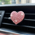 4Pcs Cute Car Vent Clips for Women Pink Bling Air Fresheners with Cross and Heart Y2K Luxury Car Accessories Couture Style Decorations Girly Clip Decor Freshener for Girls