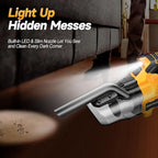 Cordless Handheld Vacuum Cleaner Compatible with DeWalt 20V Battery, 16000Pa Strong Suction, 2 HEPA Filters & 4 Nozzles, Lightweight Portable Vacuum for Car, Home, Garage – Tool Only