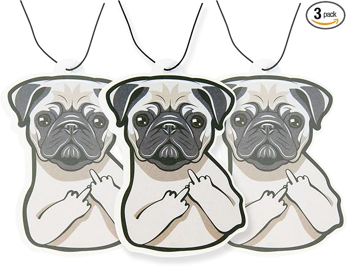Air Freshener Scented With Essential Oils By Fresh Fresheners (Funny F Pug)