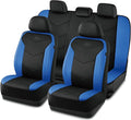 Skechers Memory Foam Seat Covers,Leather Car Seat Covers, Ultimate Comfort & Support Seat CoversFull Sets,Airbag Compatible, Automotive Universal Fit Most for SUVs, Vans, Sedans, Cars, Trucks,Blue