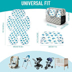 KAKIBLIN Car Seat Cooling Pad, Stroller Cooling Pad for Baby, Universal Double Sided Cooler Pads Gel CarSeat Cooling Pad for Baby Stroller,Chair,Chilling Pads Keep Cool in Summer (Blue)