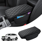 Autorder Center Console Cover for 2021-2025 2026 Kia Sorento Accessories Armrest Cushion Cover Nappa Leather Middle Console Covers Sorento Console Cushion Pad Anti-Scratch