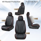 Coverado Automotive Seat Covers, Leather Seat Covers Front Seat, Black Car Seat Covers, Luxury Car Seat Covers, Seat Cushion, Front Driver Seat Covers, Car Seat Protector Universal Fit Most Cars