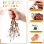 24 Set Hanging Car Air Freshener Car Diffuser Bottles Empty Bulk Employee Appreciation Gifts Glass Perfume Bottle with Resin Turtle and You're Turtley Awesome Tags for Essential Oil
