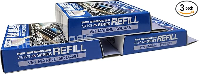 Eikosha Air Spencer Giga Clip Refill 3-Box Marine Squash Scent, Design for GIGA Clip, Clipia, Clipia II, Bijou, Cross, LuxDry, Rijoure Refill