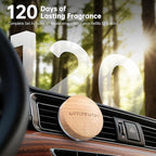Littlelucky Car Air Freshener, 2 PCS Europe Beech Wood, Car Air Freshener Vent Clip for Hidden Air Vent etc, 4 PCS Scent Refills, 2 Natural Plant Extract Fragrance Long-lasting for 120 Days