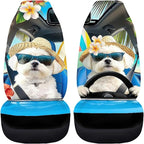 Yorkshire Terrier Car Seat Covers Front Seats 2 Pcs Car Seat Covers for Front Seats Removable Automotive Accessories Protection Interior Accessories for Cars SUV Sedans