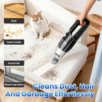 Handheld Vacuum Cordless Car Vacuum Cleaner 11000PA High Power Portable 1.4lbs Lightweight Rechargeable with 2 Filter Multi-Nozzles for Home Office Pet Hair Dust