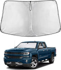 EcoNour Windshield Sunshade Compatible for Chevrolet Silverado/GMC Sierra 1500 2500 3500 2014-2019, Front Windshield Sun Shade Cover, UV Heat Heat Protector, Car Sun Visor Interior Accessory