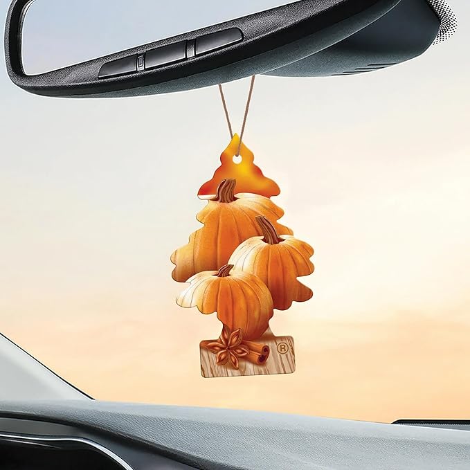 Little Trees Auto Air Freshener, Hanging Card, Warm Pumpkin Spice, 3 Pack