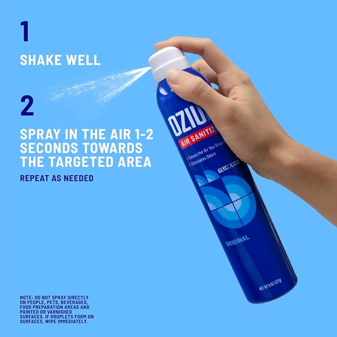 Ozium 0.8 oz. Air Sanitizer & Odor Eliminator for Homes, Cars, Offices and More, Citrus Scent, Pack of 3