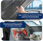 GENANY Funny Hippo Windshield Sun Shade for Car SUV Truck (55x30 Inches), Sun Shade Windshield, Shades for Front Windows, Protector Blocks UV, Xmas Auto Gift, Spring Car Decor