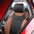 Red Rain Black and Brown Ford Leather Seat Covers Custom Fit for 2019-2020 F150 Raptor Car Seat Cushion Cover 13Pcs (Raptor-Black+Brown-2019/2020)