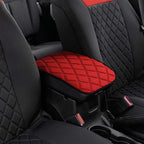 FH Group Neosupreme Red Diamond Pattern Center Console Pad – Water-Resistant Armrest Cover Protector for Cars, SUVs & Trucks