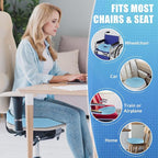 BlissTrends Donut Pillow Seat Cushion,Donut Chair Cushions for Postpartum Pregnancy & Hemorrhoids,Tailbone Pain Relief Cushion,Memory Foam Lifting Cushions for Office&Home Chairs (Light Blue)