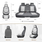 Coverado Car Seat Covers Full Set, Car Seat Protector Waterproof, Nappa Leather Car Seat Cushion, Seat Covers for Cars, Front Seats and Back Universal Fit for Most Cars