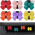 6 PCS Bow Car Air Freshener, Cute Bow Automotive Scent Air Fresheners Vent Clips, Coquette Vehicle Outlet Perfume Diffusers Interior Aesthetic Decorations for Women Girls (Multi-Color)