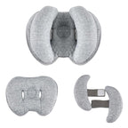 2 in 1 Baby Support Pillow, Adjustable Banana Shape Baby Neck Head Travel Pillow Stroller Insert Cushion for Kids, Toddler, Gray