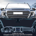 Car Sun Shade for 2019-2024 2025 2026 Chevy Silverado 1500 Windshield Sun Shade, Sun Visor Windshield Screen Cover for GMC Sierra Front Window Sunshade Foldable Auto Interior Accessories