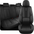Fit for 98% of Mercedes Benz Car Seat Covers, Premium Nappa Leather Seat Cover, Fully Wrapped Protect Modern Style Seat Cover (5-Seat Standard, Classic Black)