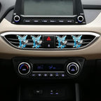Air Fresheners Vent Clips for Women, 4 Pcs Cute Dual Butterfly Diamond Rhinestone Clip, Sparkly Interior Decor Bling Accessories (Blue)