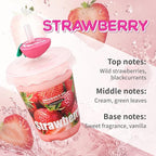 Diffusers for Home Strawberry Scent 2 Pack, Bathroom Diffuser Fruit Cup Shape for Office, Air Freshener Diffuser Gel Leak-Proof Car & Room, Bathroom Scent Diffuser for Friends and Family