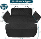 Veckle SUV Cargo Liner for Dogs, Water Resistant Trunk Cover with Side Flaps, Compact to Mid-Size Fit Cargo Area Protector with Bumper Flap for Smaller SUVs, Black