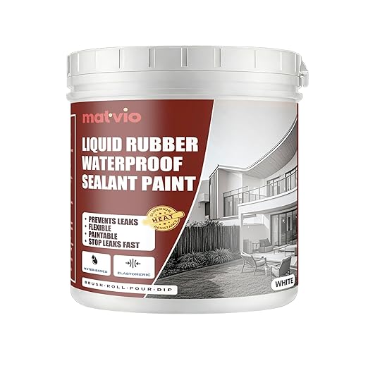 White RV Roof Coating - Solar Reflective Liquid Rubber Waterproof Sealant - UV & Heat Resistant Protective Paint for Camper, Trailer & Metal Roofs - Cool Roof Elastomeric Membrane - 1 Quart