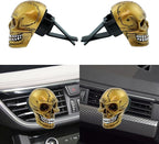 Skull Car Air Fresheners Cute Cool Funny Air Conditioning Vent Perfume Diffuser Decoration Interior Car Accessories 2 pcs