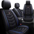 Car Seat Cover 2 Seats for Chevrolet Camaro 2000-2024, Durable Wear Resistant Waterproof Vehicle Cushion Covers, Breathable No Odor Premium Leather Vehicle Seat Covers.(Standard,Black Blue)