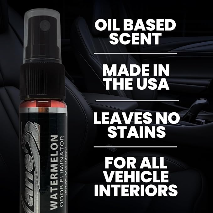 LANE’S Premium Car Air Freshener "Watermelon" - 1oz Oil-Based, Long-Lasting Auto Scent Spray - Food, Pet, Odor Smell Deodorizer for Cars, Trucks, SUVs' Interior Leather, Carpet, Upholstery