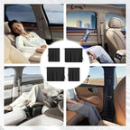 3PCS Car Window Shades Kit, Auto Privacy Divider Blackout Curtains, Removable Strong Sunshade with UV/Heat Protection for Baby Sleeping, Travel, Camping, Universal Car Accessories