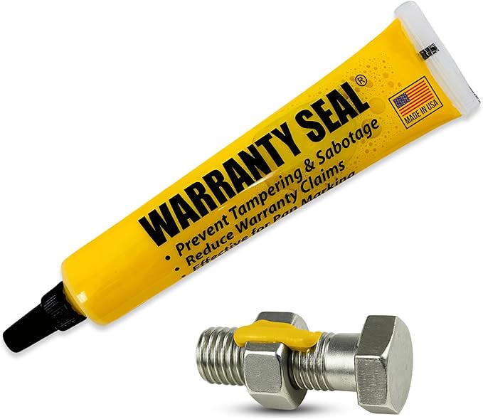 Sherco-Auto Yellow Torque Seal - Tamper Proof Cross Check Repair & Maintenance Warranty Torque Marker - 1.8 Oz Squeeze Tube Indicator for Bolts & Fasteners - Made in USA