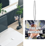 Custom Car Air Fresheners Bulk 10–100 PCS, Personalized Double-Sided with Photo Text Logo, Wholesale Auto Air Freshener for Wedding Party Business Promotion Gifts (Personalized, 10PCS-Square)