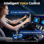 Smart Car Air Freshener Diffuser Voice Control with Starry Projection Light, 3 Adjustable Modes Intelligent Aromatherapy for Essential Oil, Smart Auto On/Off, Voice Edition (Cologne + Ocean)