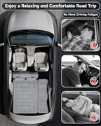 Umbrauto Truck Air Mattress Back Seat| Inflatable Car Camping Mattress Bed for Back Seat, SUV Blow Up Rear Seat Sleeping AirBed for Van Travel with Pump & Pillows