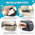 Dog Car Seats for Small Dogs,Detachable Foldable Dog Booster Under 28lbs, Pet Cat Car Seat Travel Bed with Adjustable Straps and Storage Pockets (Grey)