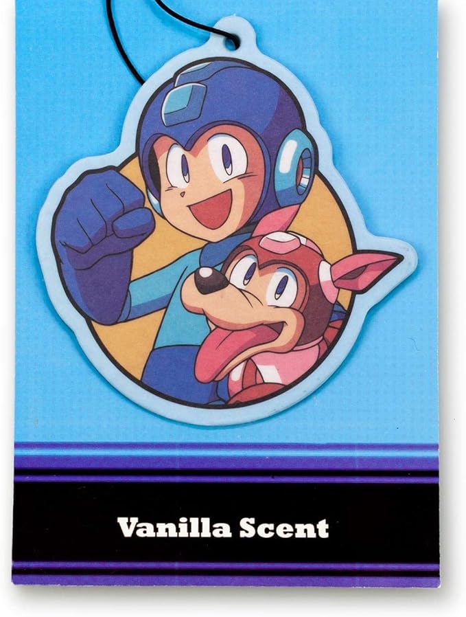 Mega Man and Rush Air Freshener | Vanilla Scented | Mega Man Legacy Collection