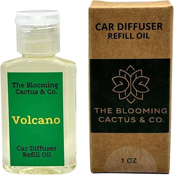 1 OZ Premium Car Diffuser Refill Oil – 2 Pack Long Lasting Fragrance Oil for Car, Home & Office | Compatible with Most Diffusers | Fresh, Pleasant Scent for Every Space (Black Ice + Volcano)