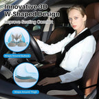 X Large Car Seat Cushion for Driving, Mprove Driving Vision/Posture, Truck Seat Cushion with Non-Slip and Adjustable Straps, Memory Foam Seat Cushion for Long Time Driving Car, Truck, SUVs (DarkGray)