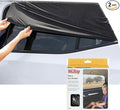 Nuby Car Seat Sunshade for Vehicle Window | 2 Pack| Breathable Mesh Fabric | Full Window Function for Fresh Air Flow | Blocks Sun Rays, Bugs, and Cools Car |Black