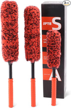 SPTA Rim Cleaner Brush, 3 Pcs Synthetic Ultimate Wheel Brush Set, Flat Spoke Wheel Cleaning Brush, Car Wheel Brush, Brush for Cleaning Wheels, Safe for Cars, Trucks, SUVs, RVs, Motorcycles & More