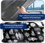 GENANY Windshield Sun Shade for Car SUV Truck (55x30 Inches), Sun Shade Windshield, Shades for Front Windows, Protector Blocks UV, Car Decor
