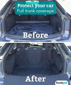 FrontPet SUV Cargo Liner for Dogs - Water-Resistant Pet Trunk Cargo Cover Mat for SUVs and Sedans with Bumper Flap Protector, Trunk Cover, Non-Slip Liner, (35" X 40") Upgraded 2025